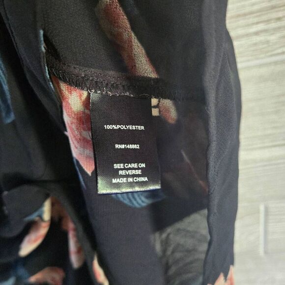 Torrid Floral Button Down Duster Womens SZ 2 (18/20) Short Sleeve Kimono - Picture 6 of 8